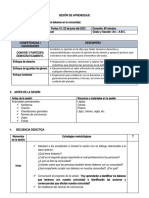 Sesión de Aprendizaje - Personal Social - Nuestros Deberes en La Comunidad 01-06-2022