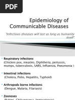 Epidemiology of Communicable Disease