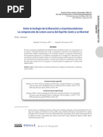 Entre La Teología de La Liberación y El Pentecostalismo: La Comprensión de Lutero Acerca Del Espíritu Santo y Su Libertad