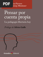 García y Garay. Pensar Por Cuenta Propia. La Pedagogía Libertaria Hoy