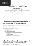 Lección 3 - Las Cortes Generales (I)