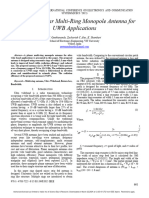 Design of Planar Multi-Ring Monopole Antenna For UWB Applications