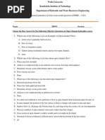 Open Channel Hydraulics Exite Exam