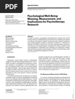 Carol D. Ryff Burton Singer - Psychological Well-Being Meaning, Measurement, and Implications For Psychotherapy Research