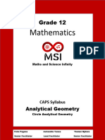 Circle Analytical Geometry Revision Booklet