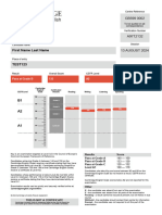 Cambridge English Key Sample Statement of Results Scale