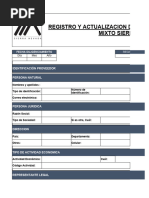 Formato de Registro o Actualizacion de Proveedor Al Fondo Sierra Nevada