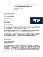 Ley Prevención de Lavado de Activos Y Del Financiamiento de Delitos