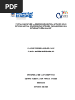 Fortalecimiento de La Comprensión Lectora A Través de Un Entorno Virtual de Aprendizaje Apoyado en Cuadernia para Estudiantes Del Grado 5°