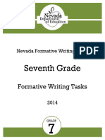 7th Grade Formative Writing Tasks