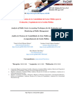 Análisis de Las Técnicas de La Contabilidad Del Sector Público para La Evaluación y Seguimiento de La Gestión Pública