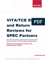 Vita/Tce Site and Return Reviews For SPEC Partners