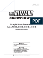 Straight Blade Snowplows: Models 7600HD, 8000HD, 8600HD & 9000HD