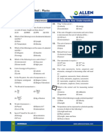 JEE Physics Assignment 1 U