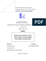 Etude D'une Structure en R+1 Contreventée Par Des Portiques Auto-Stables en Béton Armé