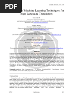 A Survey of Machine Learning Techniques For Sign Language Translation Ijariie22722