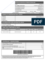 Gestión de Envíos Internacionales: 274496164002310DJEN0079461W