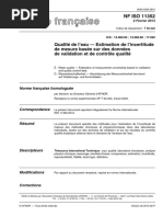 Qualité de L'eau - Estimation de L'incertitude de Mesure Basée Sur Des Données de Validation Et de Contrôle Qualité