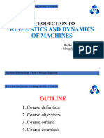 Introduction To Kinematics and Dynamics of Machines (ME1015)