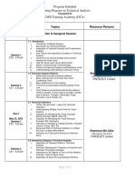 1.program Schedule Technical Analysis