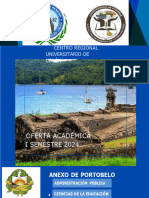 Oferta Academica de Portobelo I Semestre 2024