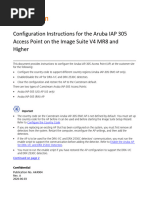 AK4904 Configuration Instructions For The ARUBA IAP 305