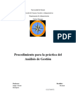 Procedimiento para La Práctica Del Análisis de Gestión.