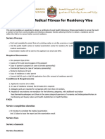 Examination of Medical Fitness For Residency Visa