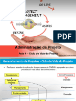 Administração de Projetos - Ciclo de Vida, Processos e Areas de Conhecimento - Aula 4