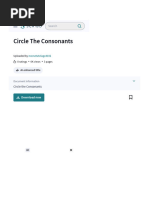 Circle The Consonants - PDF
