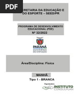 Secretaria Da Educação E Do Esporte - Seed/Pr: Programa de Desenvolvimento Educacional (Pde)