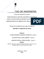 Descripcion Del Metodo Geofisico Electrico para La Deteccion de Depositos de Sulfuros Mineralizados en America Del Año2010 Al 2022