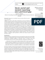 Adams 2004 The Ethical, Social and Environmental Reporting Gap