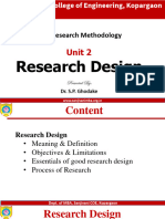 Unit No 2 Research Design