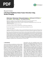 Research Article: CNN Based Multiclass Brain Tumor Detection Using Medical Imaging