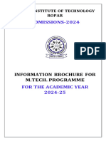 Information Brochure M.tech .