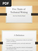 5 Traits of Technical Writing