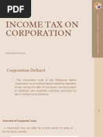 Income Tax On Corporation