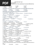 PRACTICE TEST - Unit 2