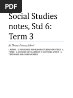 Social Studies Notes 6, Term 3