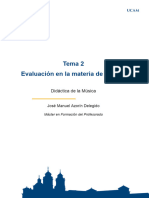 Tema 2 - Evaluación en La Materia de Música