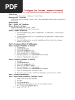 Packet Tracer - Configure End Devices (Answers Version)