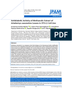 Antidiabetic Activity of Methanolic Extract of Artabotrys Suaveolens Leaves in 3T3-L1 Cell Line