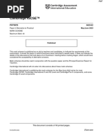 June 2023 (v2) MS - Paper 6 CAIE Physics IGCSE