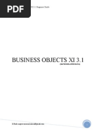 Business Objects XI 3.1 Beginner Guide For U