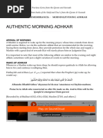 AUTHENTIC MORNING ADHKAR - Precious Gems From The Quran and Sunnah