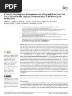 Clinical Peri-Implant Parameters and Marginal Bone Loss For