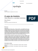 O Anjo Da História - Walter Benjamin Ou o Apocalipse Metodológico