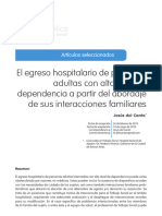 El Egreso Hospitalario de Personas