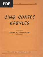 Cinq Contes Kabyles FDB N°94